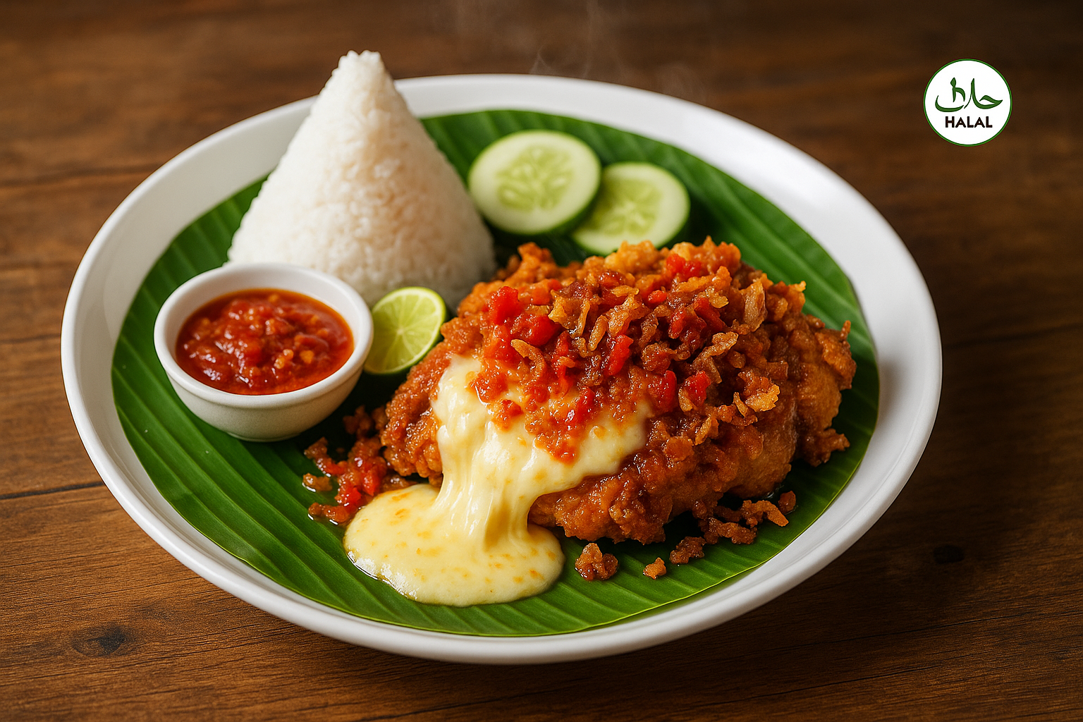 Ayam Geprek keju lumer